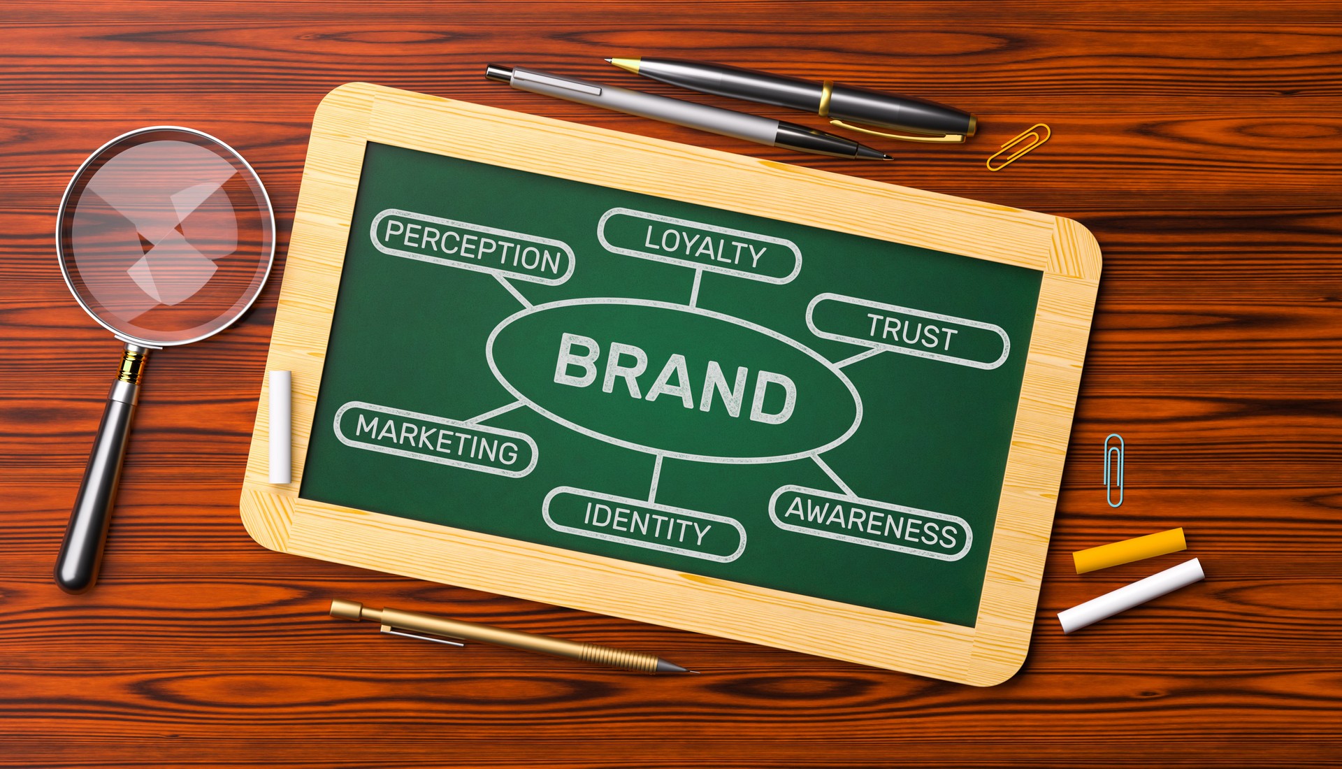 Brand Strategy Marketing Identity Chalkboard Analysis Concept